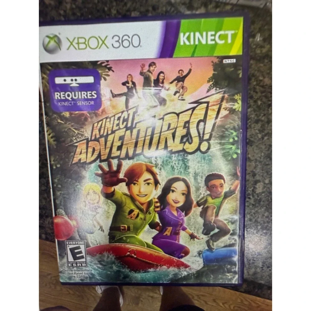 Microsoft Kinect Adventures Xbox 360 Video Game Motion Control Family Rated E